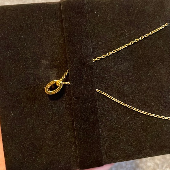 【sold】Hermes mini pop h necklace, gold color chain, grey/milk tea color pendant - Picture 7 of 7